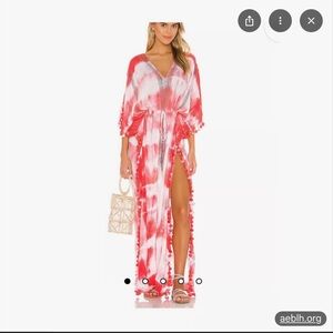 Michael Stars Vibrant coral Tie Dye coverup